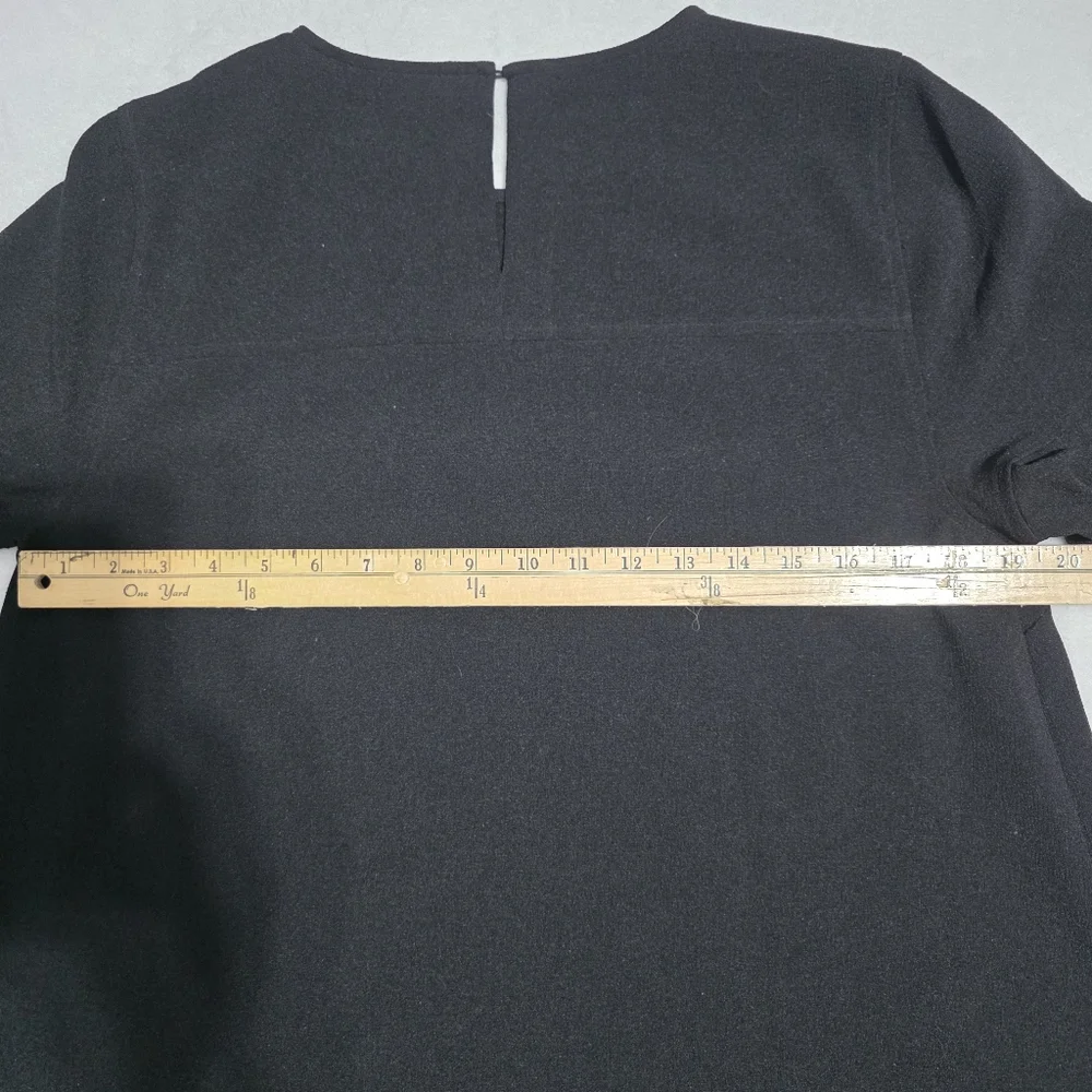 Madewell Flutter-Sleeve Mini Dress True Black Sz L - Picture 11 of 14